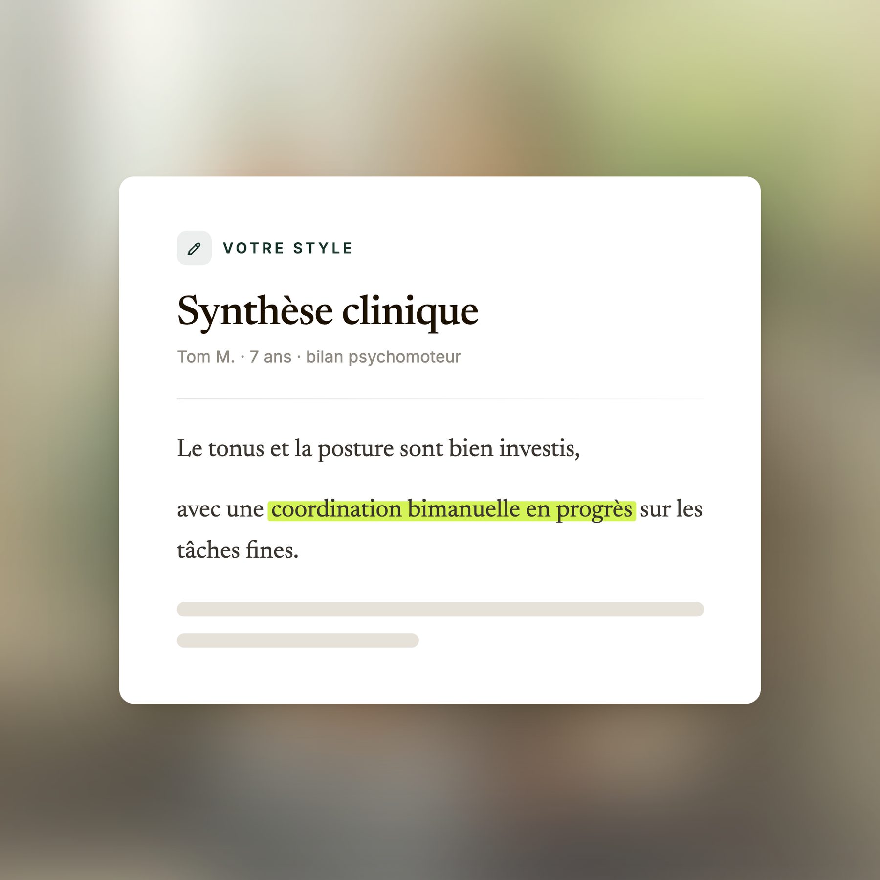 Compte-rendu rédigé dans votre style