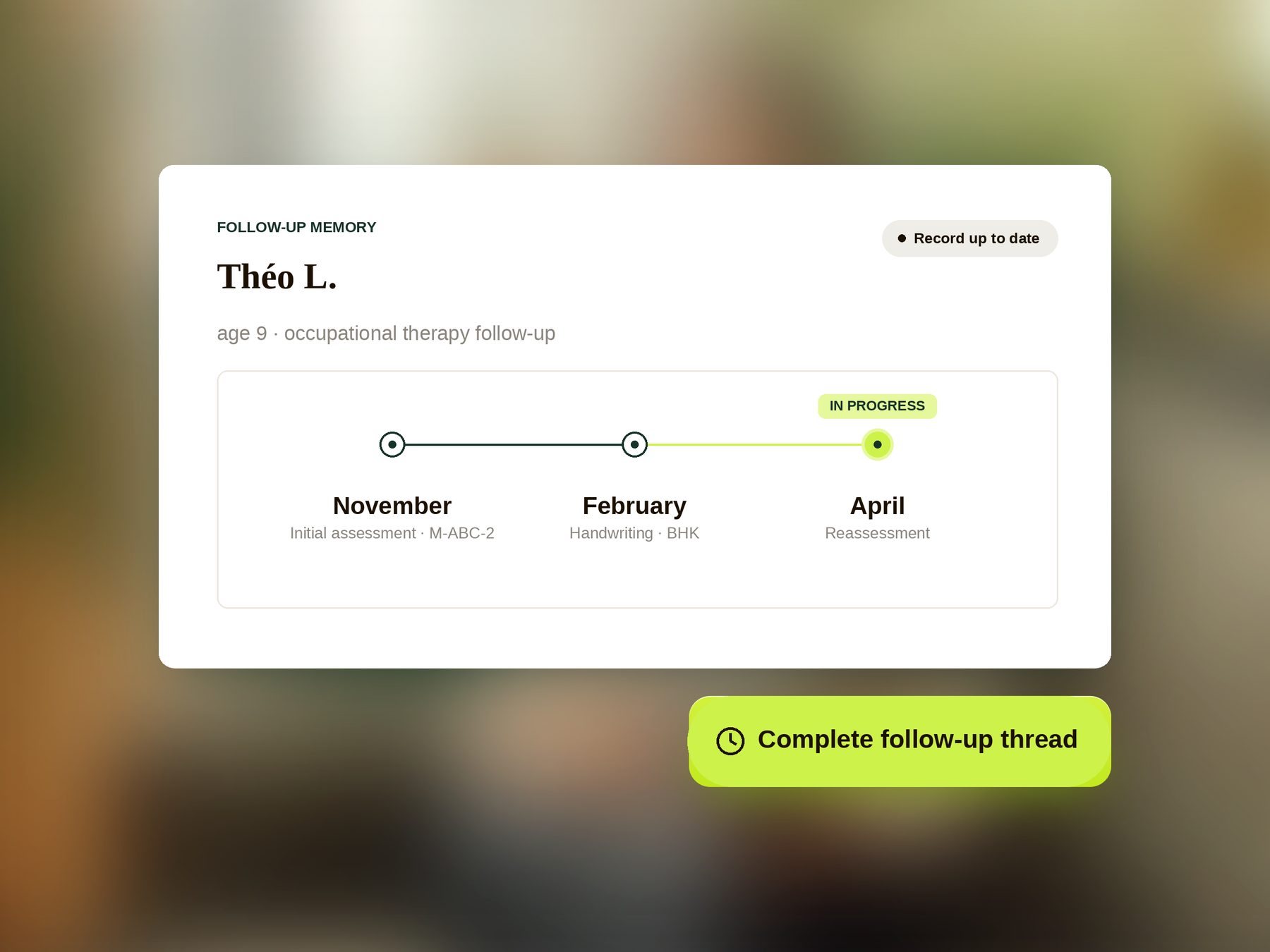 Follow-up memory for Théo L.