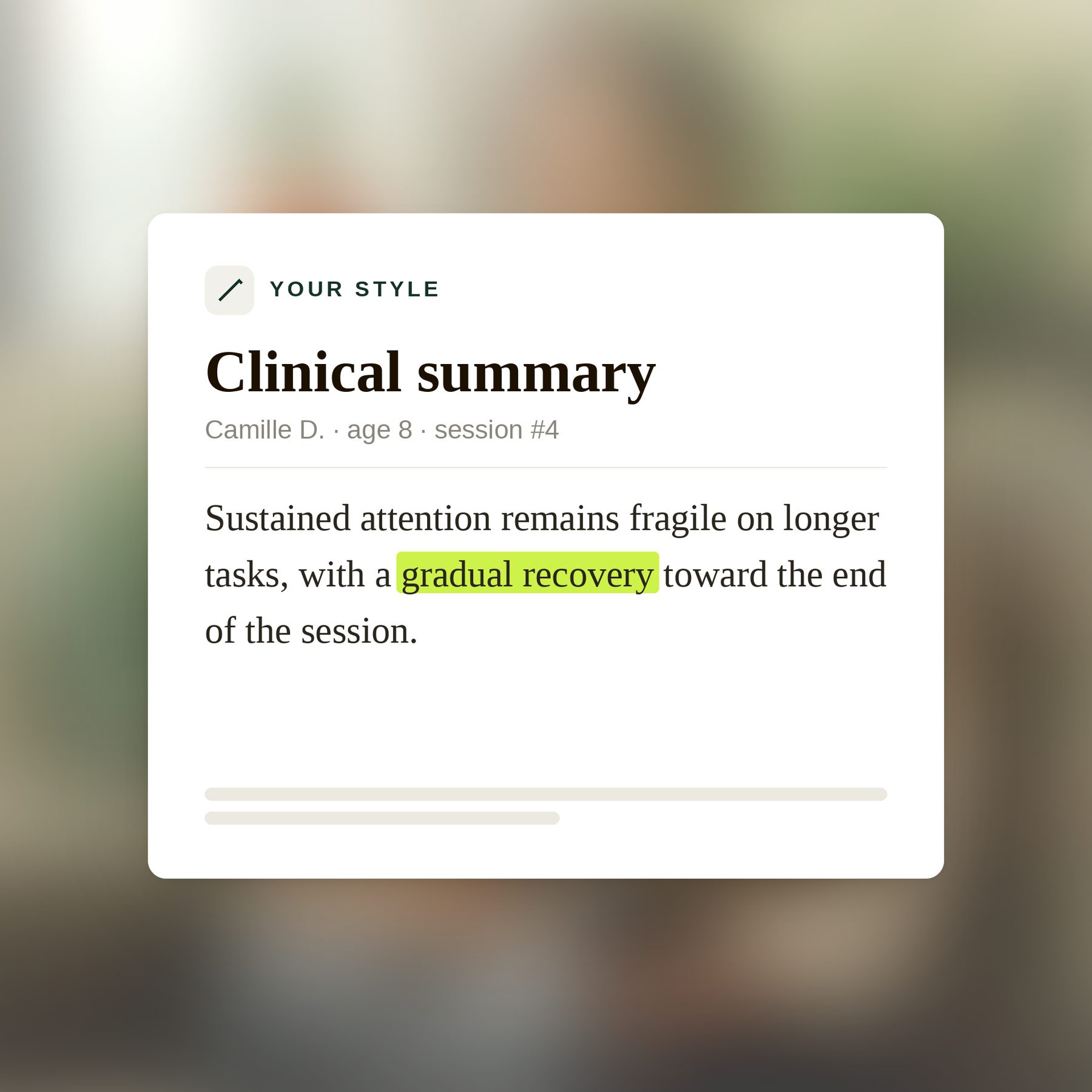 Report written in your style