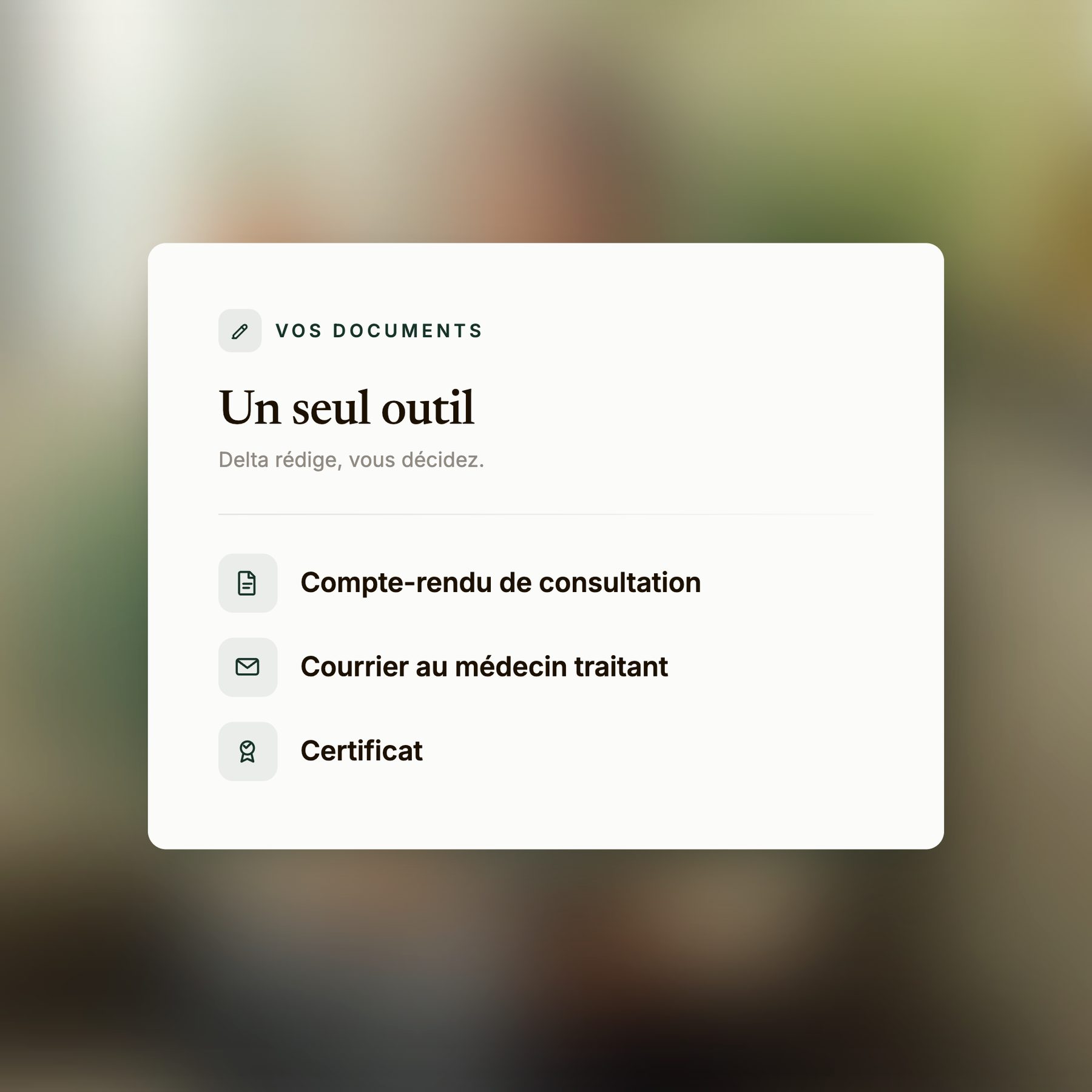 Fil des consultations du patient