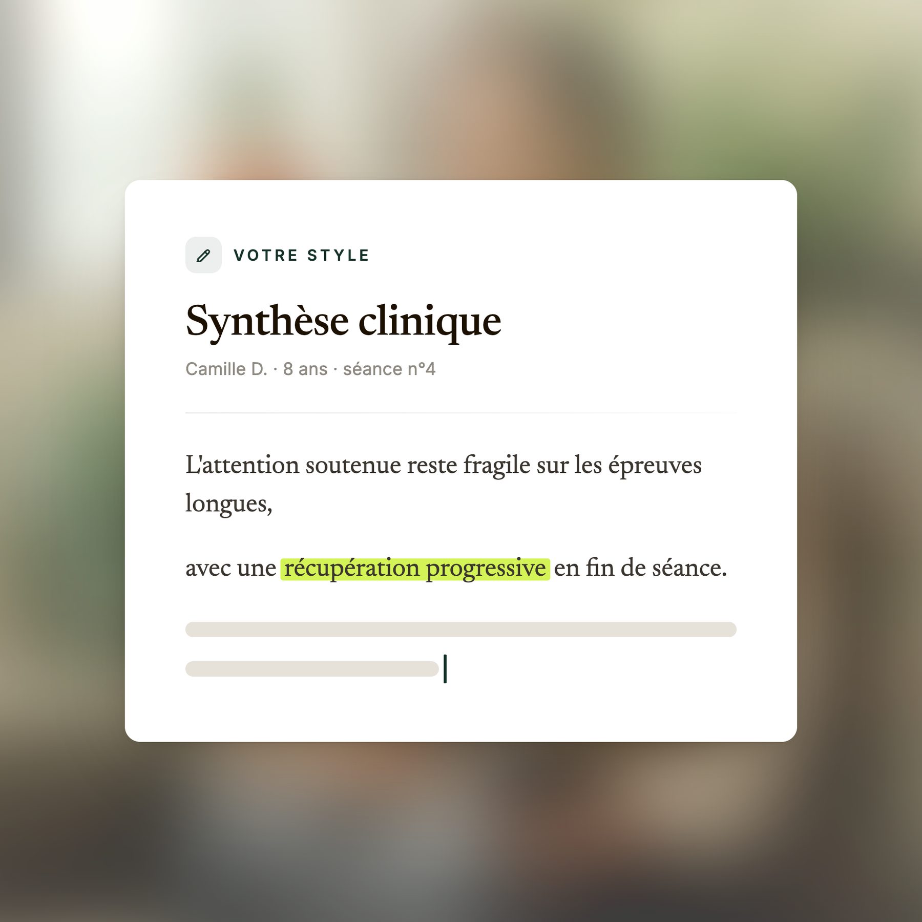 Compte-rendu rédigé dans votre style